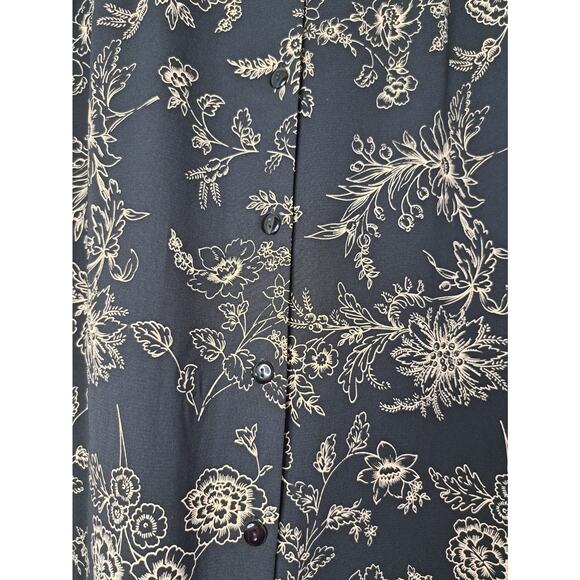 Kathie Lee Collection Womens Skirt Size 8 Black Flowy Feminine Cottagecore - Picture 3 of 10